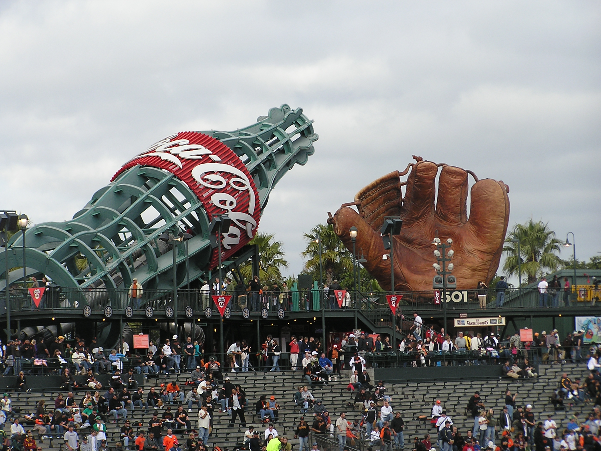The Coke Bottle slide and Glove - AT&T Park