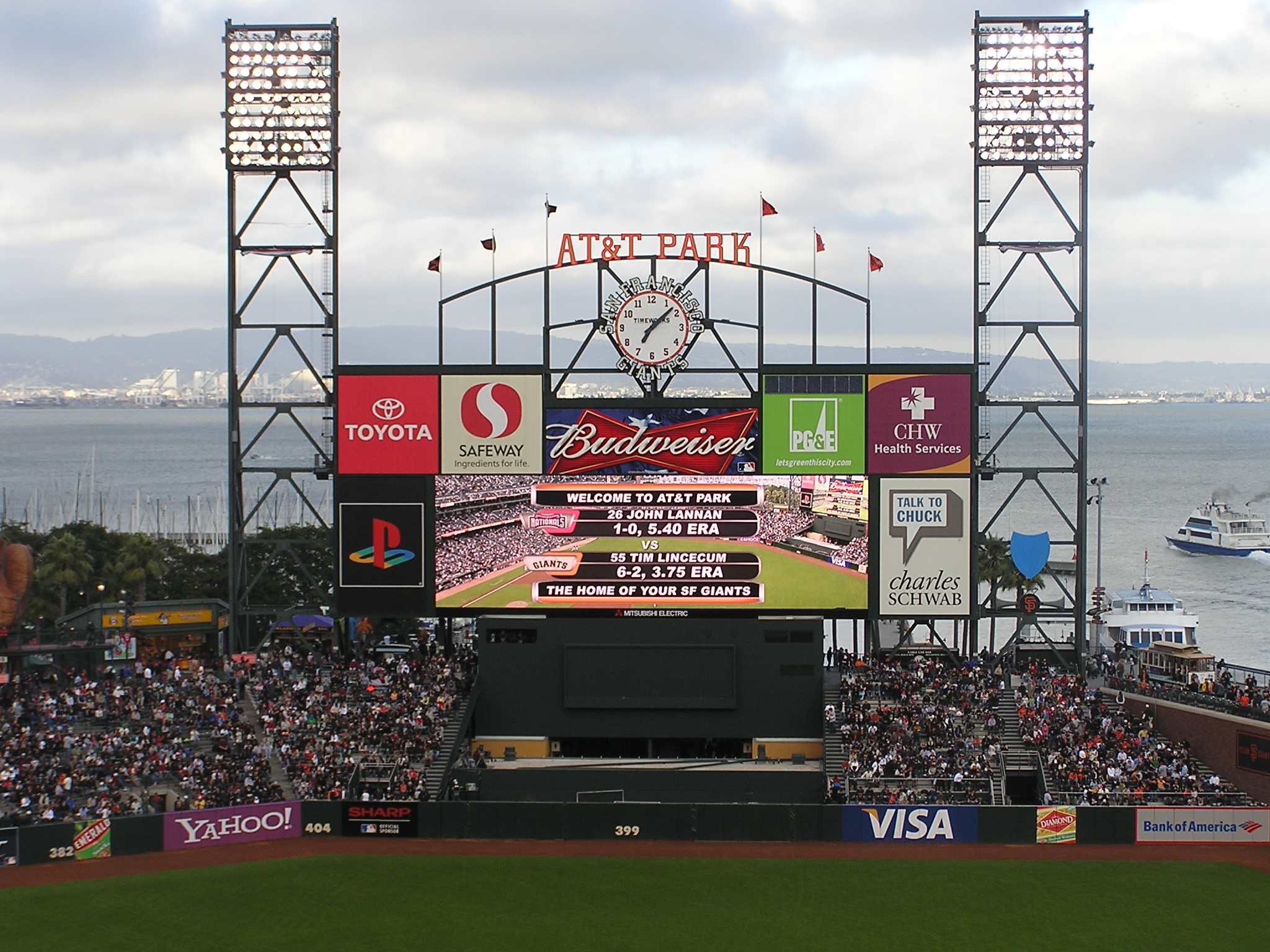 A beautiful scoreboard - AT&T Park, San Francisco